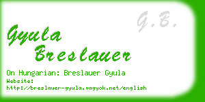 gyula breslauer business card